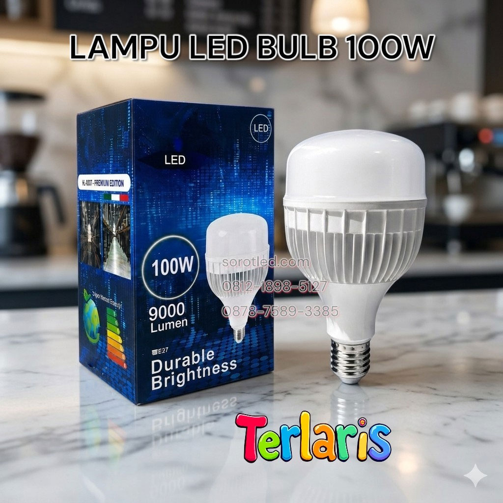 bohlam lampu led 100w 9000 lumen