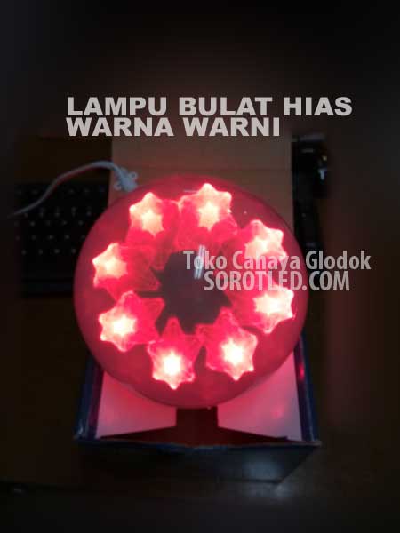 Lampu Bulat Dekorasi LED RGB Warna Warni