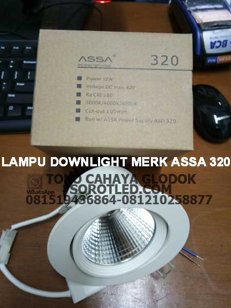 lampu downlight assa 320