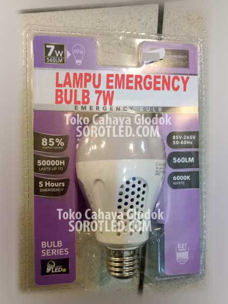 Bola Lampu Emergency 7 watt White dan Warmwhite