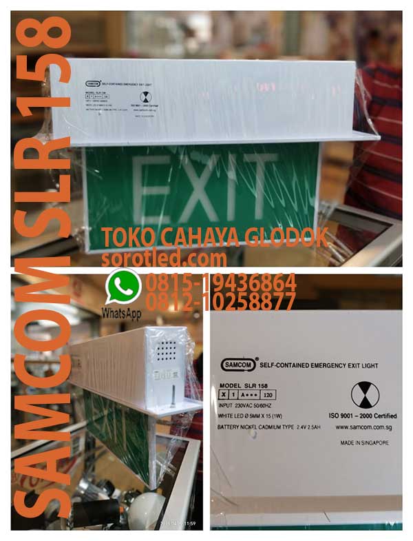 lampu exit samcom slr158