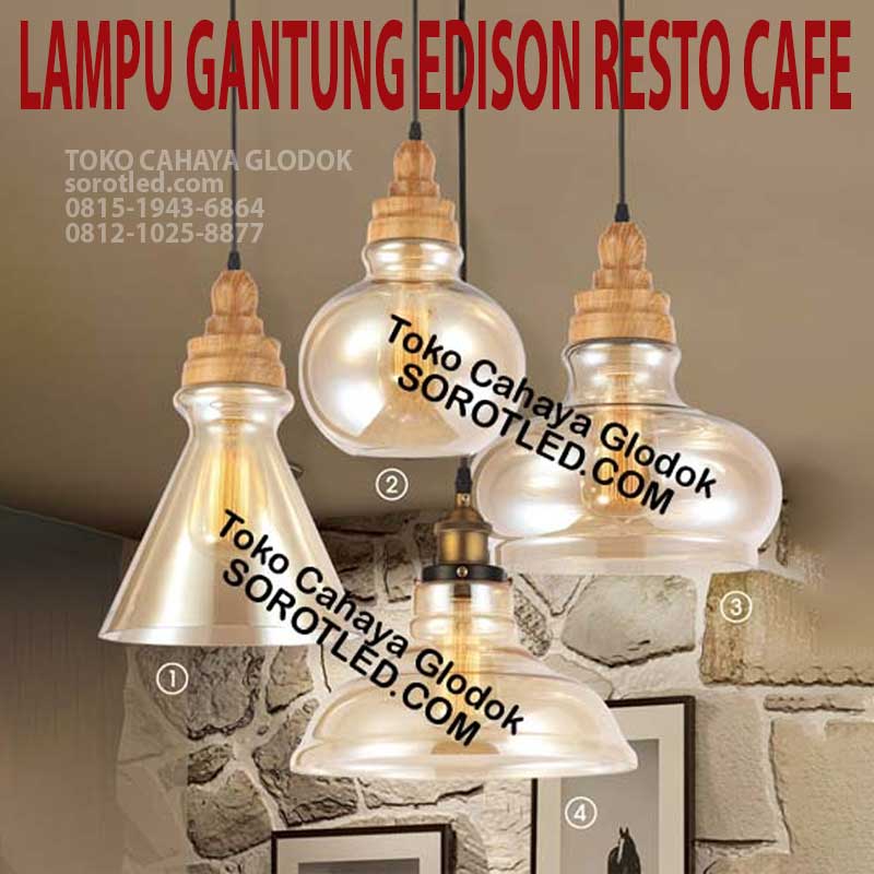 lampu gantung edison bening