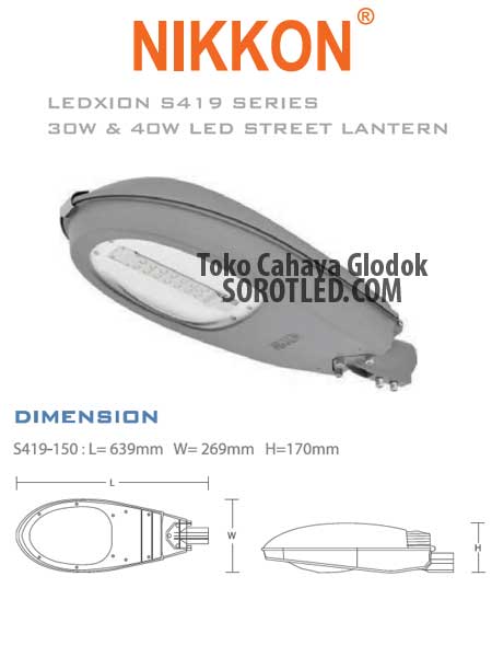 lampu jalan led 30watt