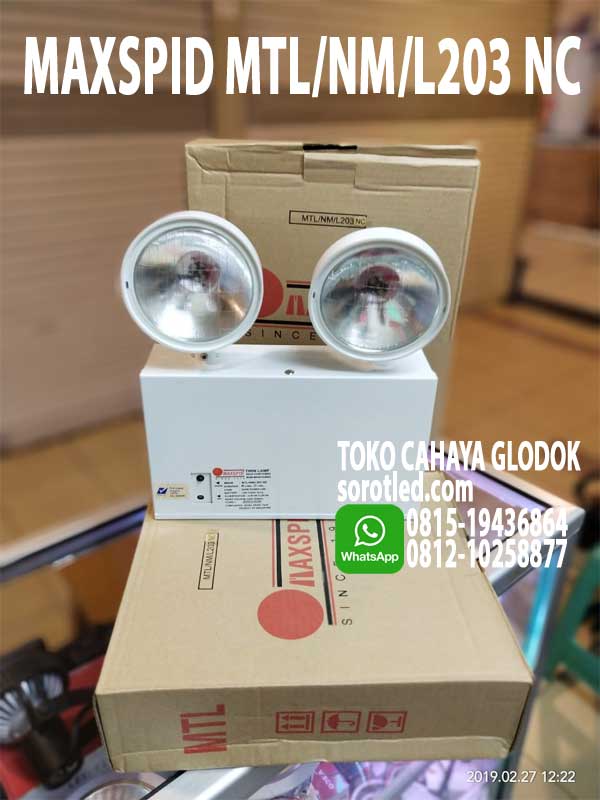 lampu maxspid emergency mtl-nm-l203