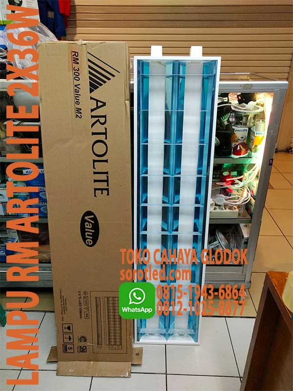 lampu rm 2x36w artolite