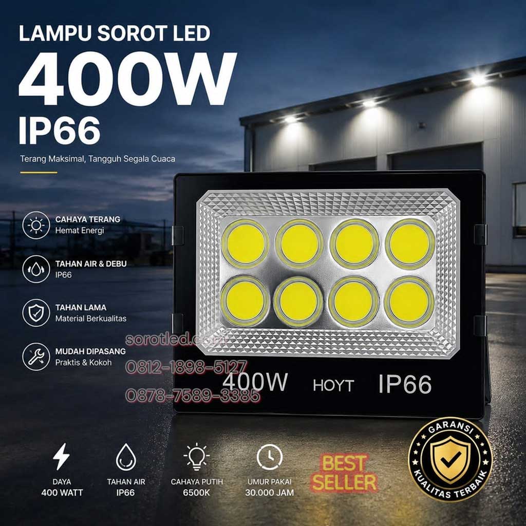 lampu sorot hoyt 400w led ip66