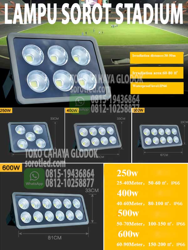 lampu sorot stadium 600w