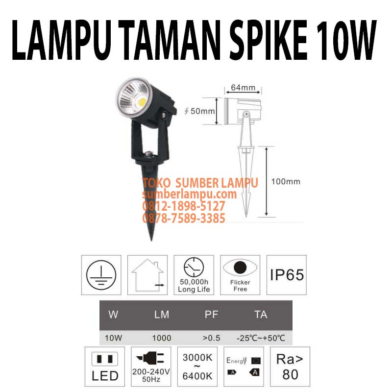 lampu sorot taman 10w