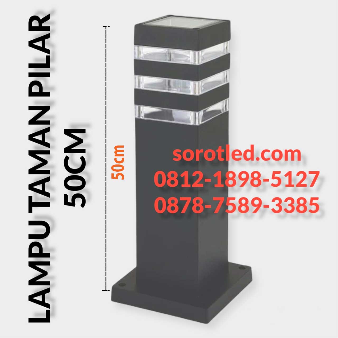 lampu taman pilar 50cm