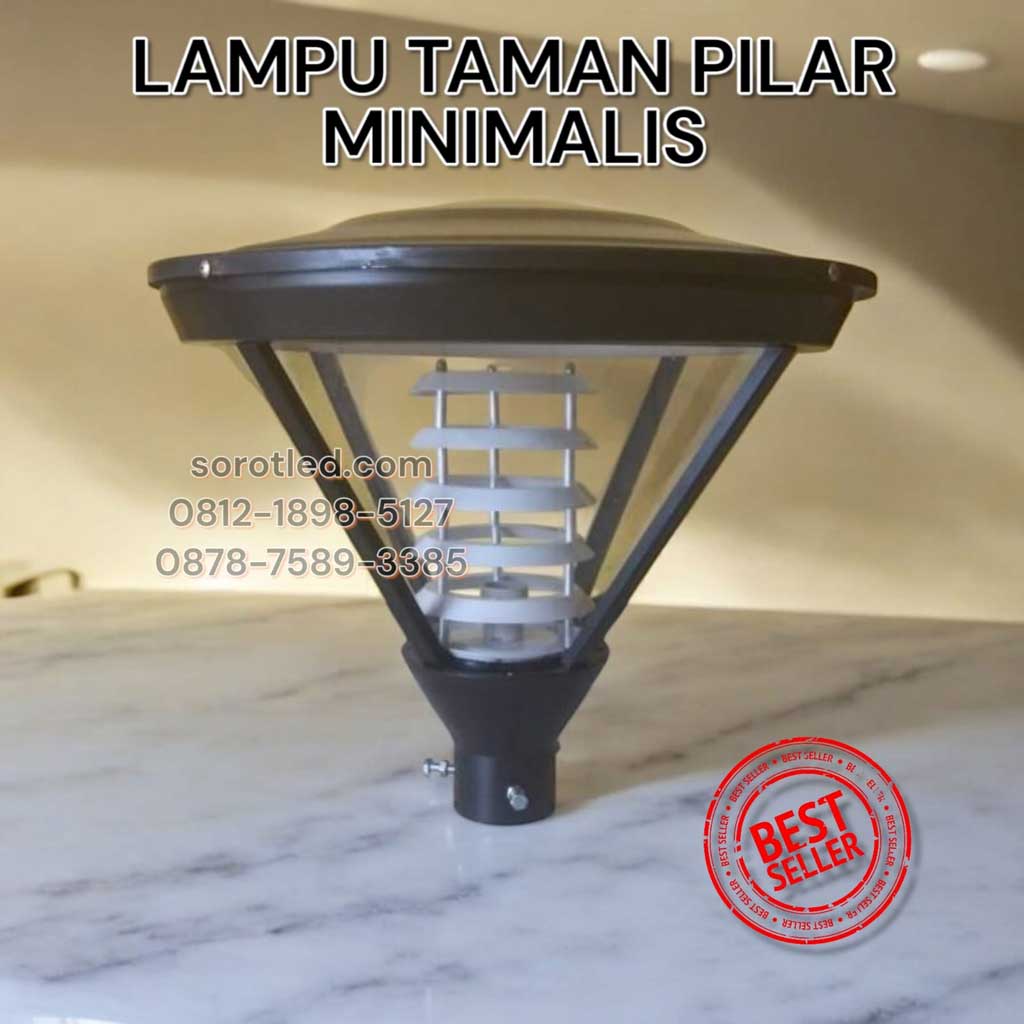 lampu taman pilar akrilik