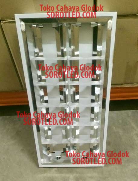 Lampu Office TKI 2x18watt Grille