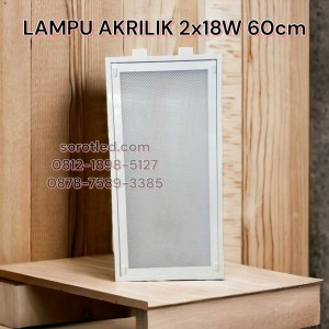 lampu 2x18w akrilik led