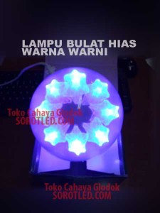 Lampu Bulat Dekorasi LED RGB Warna Warni
