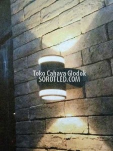 Lampu Dinding LED Bulat 2arah 2x6watt Warmwhite