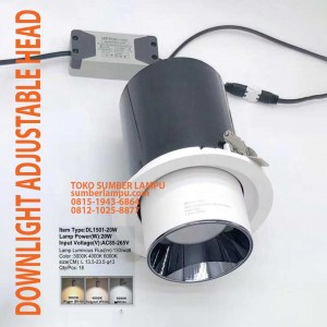 lampu downlight adjustable head
