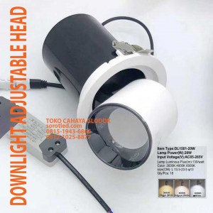 lampu downlight adjustable head