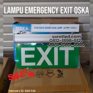 lampu emergency exit oska