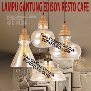 lampu gantung edison bening