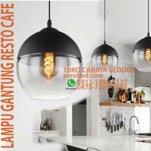 lampu gantung resto cafe