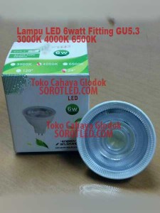 Lampu LED 6 watt 4000K Fitting GU53