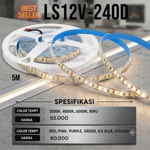 lampu led strip 12v 240d 5 meter