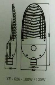 Lampu Jalan PJU LED 40watt 60watt 100watt 120watt