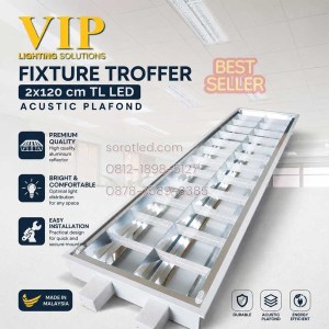 lampu rm vip 2x tl led 120cm akustik