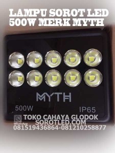 lampu sorot led merk myth 500 watt