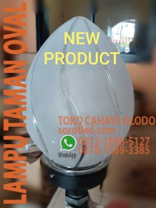 lampu taman oval minimalis